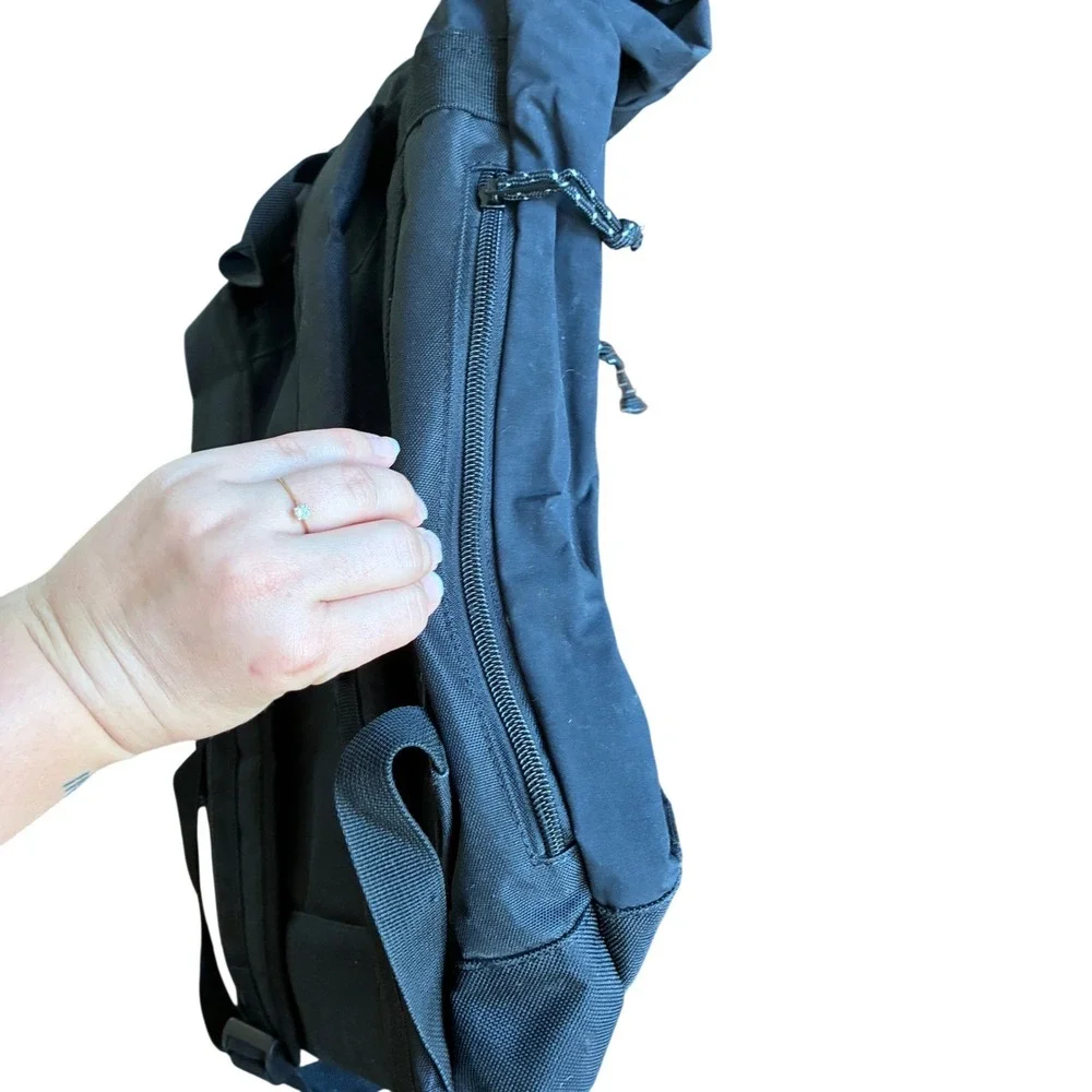 Obey Roll Top Backpack Mens OS Black Good Mesh Pocket Streetwear Utility Bag